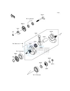 KX450F KX450HGF EU drawing Crankshaft