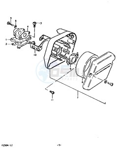 FZ50 (E1) drawing REED VALVE - AIR CLEANER