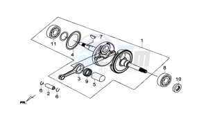 GTS 300I ABS L6 drawing CRANKSHAFT  / PISTON / PISTON RING