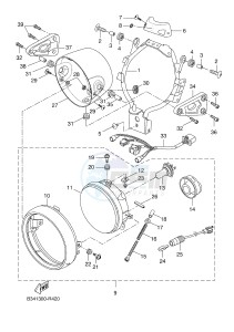 XSR700 (B344 B344 B344 B344) drawing HEADLIGHT