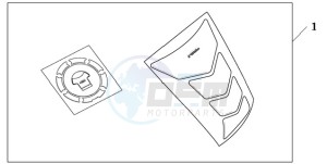 CB600F39 Europe Direct - (ED / ST 25K) drawing TANKPAD / FUEL LID COVER