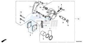 CRF150RC drawing FRONT BRAKE CALIPER