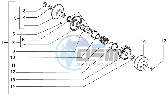 Driven pulley