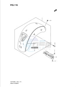 VLR1800 drawing REAR FENDER (VLR1800TL1 E24)