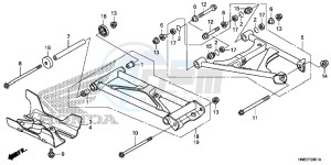 TRX680FAF TRX680 Europe Direct - (ED) drawing REAR ARM (TRX680FAF,G)