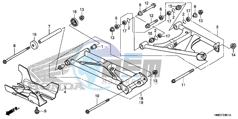 REAR ARM (TRX680FAF,G)