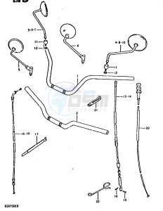 GSX750 (T-X) drawing HANDLEBAR