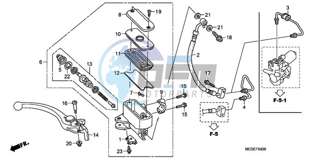 FR. BRAKE MASTER CYLINDER