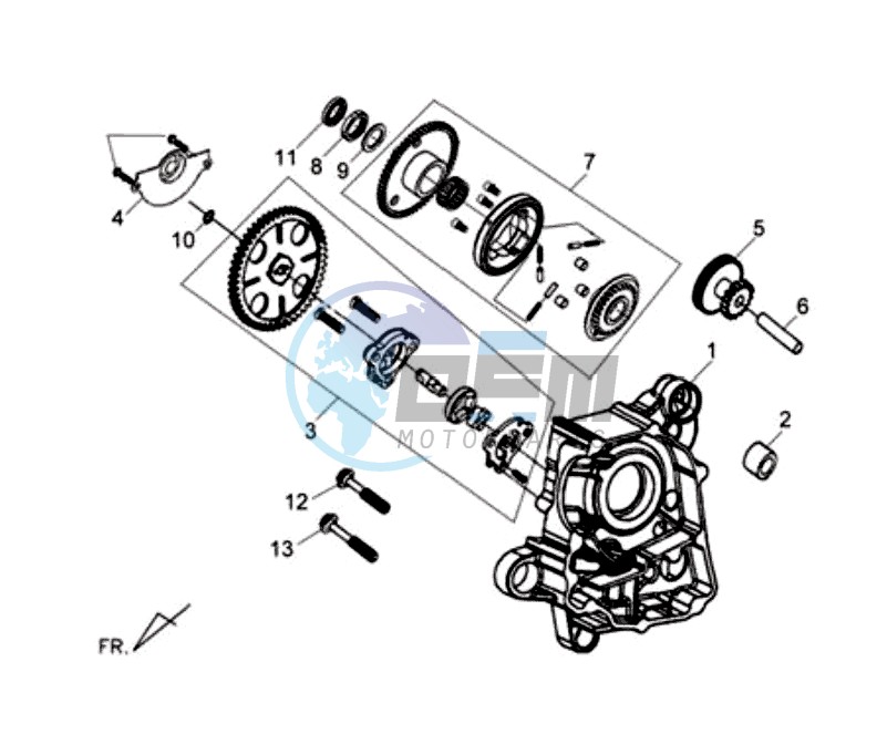 CRANKCASE RIGHT / OILPUMP