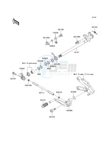 ZX 1000 D [NINJA ZX-10R] (D6F-D7FA) D6F drawing GEAR CHANGE MECHANISM