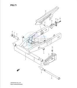 GSF650/S drawing REAR SWINGING ARM