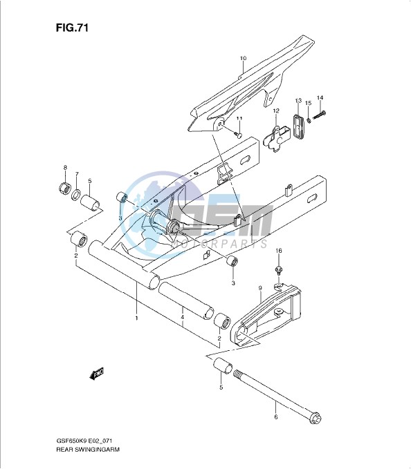 REAR SWINGING ARM