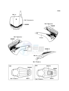 KX85/KX85-<<II>> KX85BDF EU drawing Labels