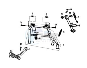 JET 4 50cc (L8) EU EURO4 drawing MIDDLE STAND -SIDE STAND- KICKST.