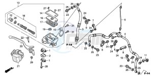 TRX420TM FOURTRAX drawing FR. BRAKE MASTER CYLINDER