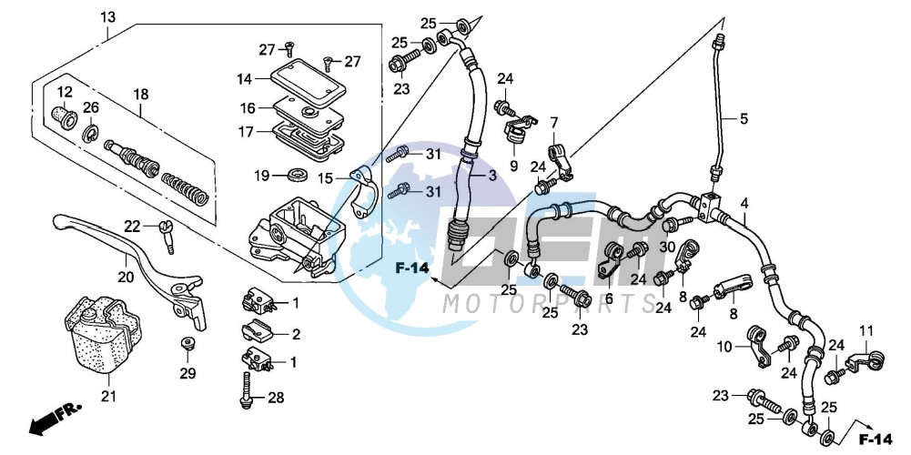 FR. BRAKE MASTER CYLINDER