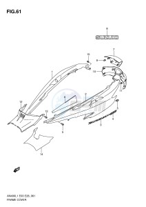 AN400 (E3-E28) Burgman drawing FRAME COVER (AN400ZAL1 E28)