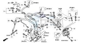 VFR800A9 UK - (E / ABS MME TWO) drawing FRONT BRAKE HOSE (VFR800A)