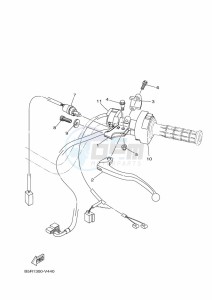 YFM450FWBD KODIAK 450 EPS (BEY2) drawing HANDLE SWITCH & LEVER