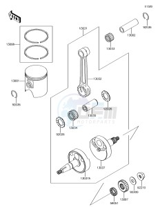 KX65 KX65AFF EU drawing Crankshaft/Piston(s)