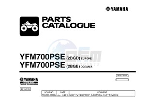 YFM700FWAD YFM700PSE GRIZZLY 700 EPS SPECIAL EDITION (2BGD 2BGE) drawing .1-Front-Page