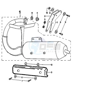 BUXY - 50 cc drawing EXHAUST