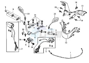 JOYRIDE - 125 cc drawing HANDLEBAR