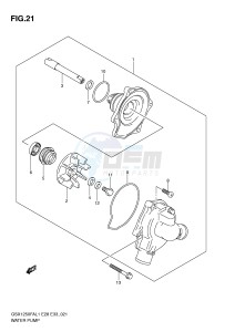 GSX1250FA (E28) drawing WATER PUMP