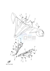 YFZ450R YFZ450RB (18PK 18PL) drawing FRONT FENDER