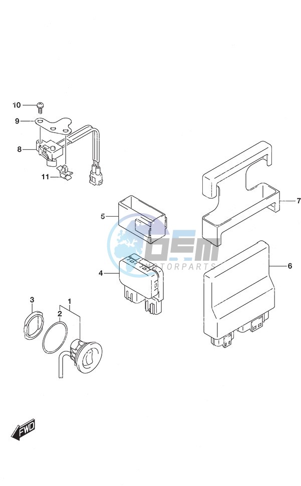 PTT Switch/Engine Control Unit