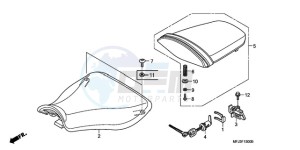 CBR600RR9 Europe Direct - (ED / MK) drawing SEAT