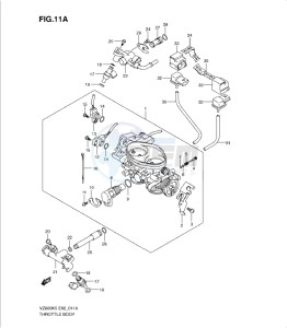 VZ800K9 drawing THROTTLE BODY (MODEL K9)