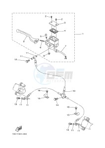 YFM300 RAPTOR 300 (1SC1) drawing FRONT MASTER CYLINDER