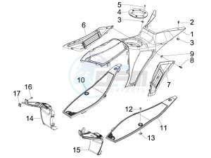 Runner 50 SP 2012 in fiche drawing Central cover - Footrests