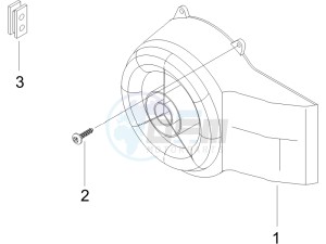 NRG 50 power DT serie speciale (D) Germany drawing Flywheel magneto cover - Oil filter