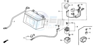 CBR600F4 drawing BATTERY