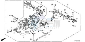 VTR2509 F / CMF LL drawing THROTTLE BODY