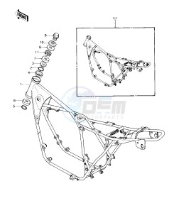 KZ 550 C [LTD] (C1-C2) [LTD] drawing FRAME -- 80-81 C1_C2- -