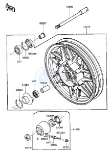 ZG 1200 A [VOYAGER XII] (A1) [VOYAGER XII] drawing FRONT WHEEL_HUB