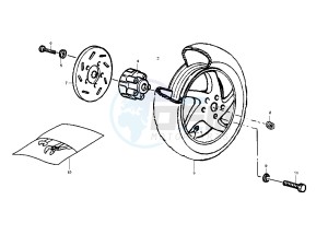 Runner POGGIALI 50 drawing Rear Wheel