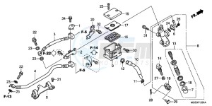 NC700XDD NC700X Dual Cluth ABS 2ED - (2ED) drawing REAR BRAKE MASTER CYLINDER (NC700XA/ XD)