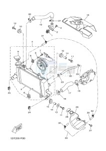 YZF-R125A YZF-R125 ABS R125 (5D7E) drawing RADIATOR & HOSE