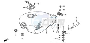 CB250 TWO FIFTY drawing FUEL TANK