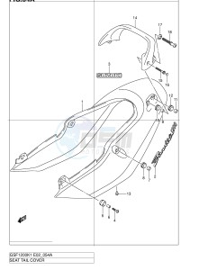 GSF1200 (E2) Bandit drawing SEAT TAIL COVER (GSF1200K2)