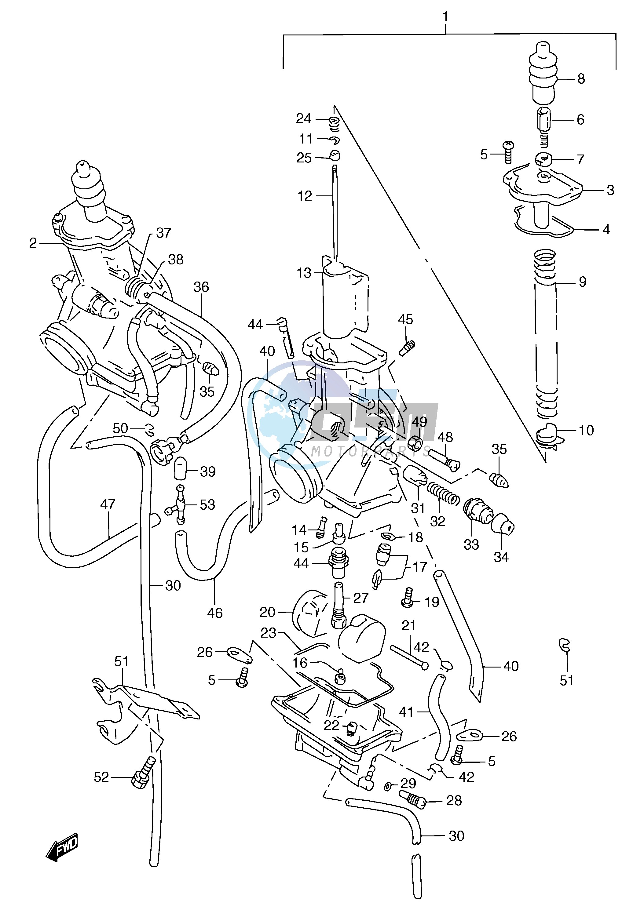 CARBURETOR (MODEL N P E22)