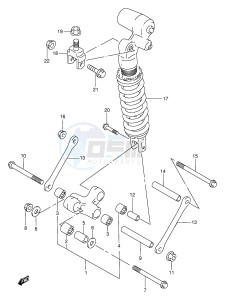 GSX-R750 (E2) drawing REAR CUSHION LEVER (MODEL W X)