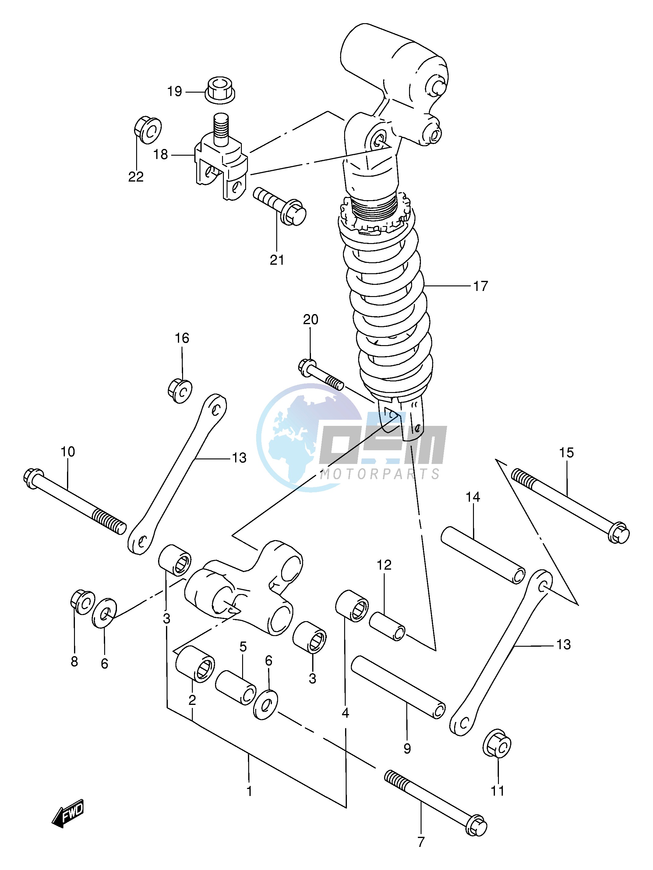 REAR CUSHION LEVER (MODEL W X)