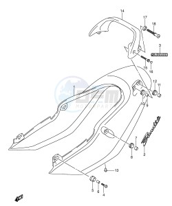 GSF600 (E2) Bandit drawing SEAT TAIL COVER (GSF600K3 UK3 LK3)