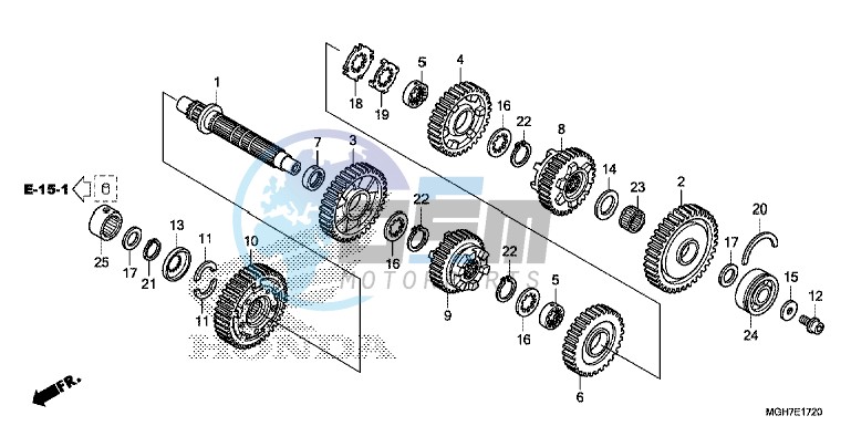 TRANSMISSION (VFR1200XD/ XDA/ XDL/ XDS) (COUNTERSHAFT)