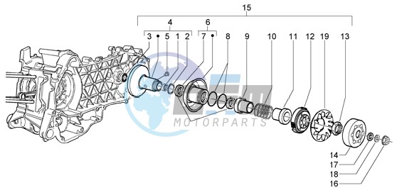 Driven pulley